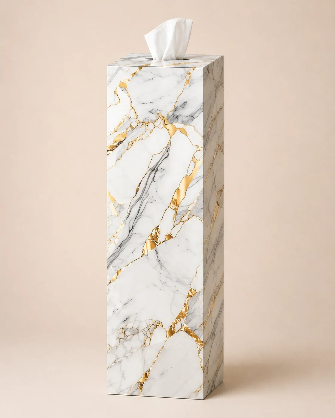 Marbre blanc & or